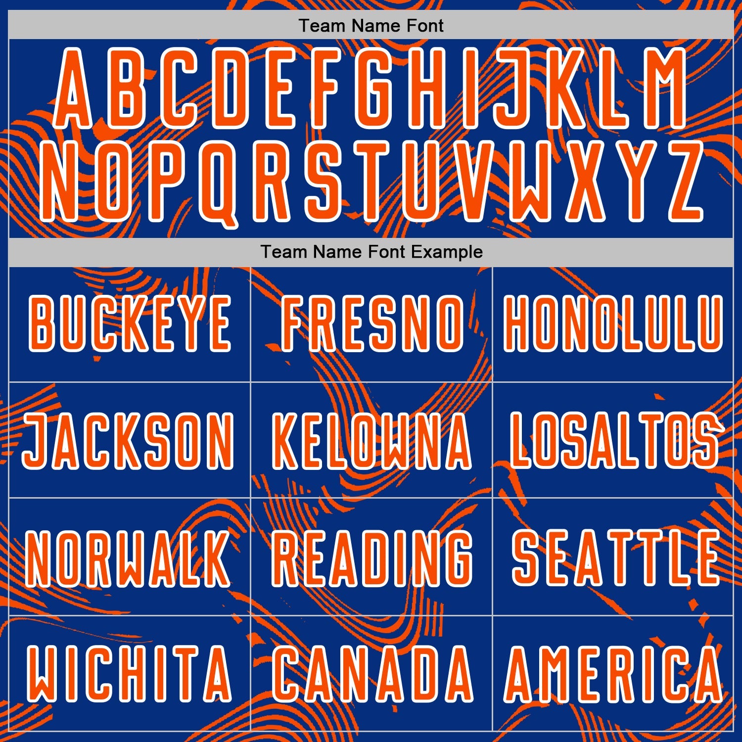 Custom Royal Orange-White Curve Lines Sports Sublimation Soccer Uniform Jersey