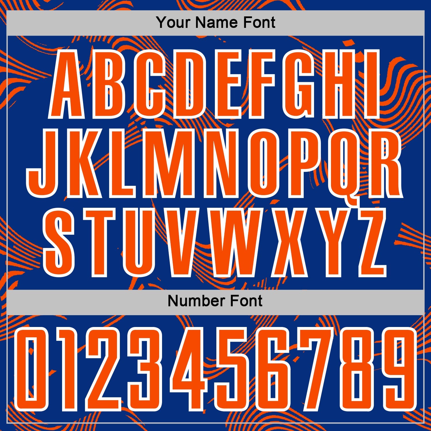Custom Royal Orange-White Curve Lines Sports Sublimation Soccer Uniform Jersey