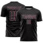 Custom Black Light Pink Geometric Shape Sports Sublimation Soccer Uniform Jersey
