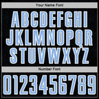 Custom Black Light Blue-White Geometric Shape Sports Sublimation Soccer Uniform Jersey