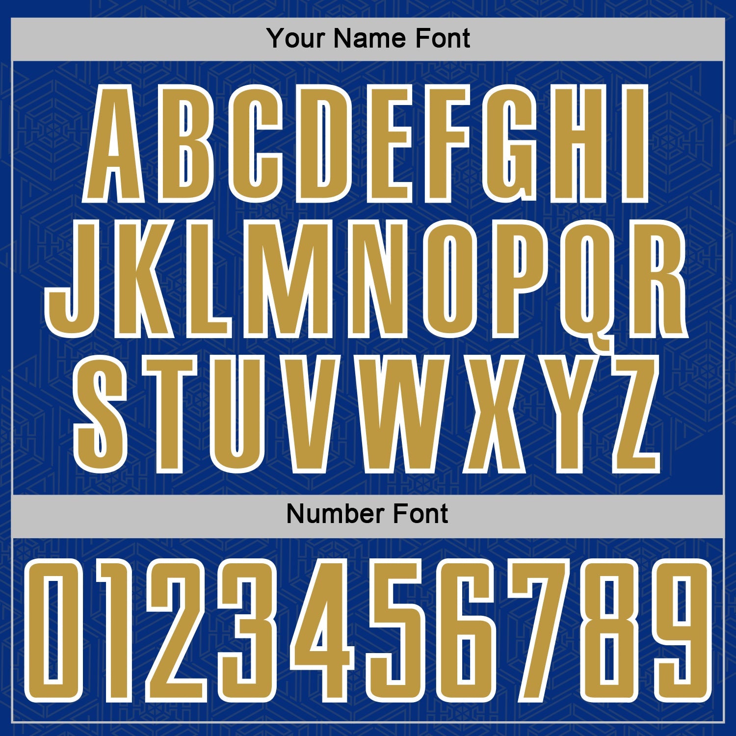 Custom Royal Old Gold-White Geometric Shape Sports Sublimation Soccer Uniform Jersey