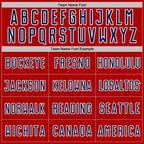 Custom Red Navy-White Geometric Shape Sports Sublimation Soccer Uniform Jersey