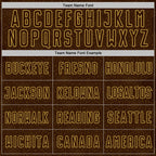 Custom Brown Old Gold Geometric Shape Sports Sublimation Soccer Uniform Jersey