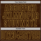 Custom Brown Old Gold Geometric Shape Sports Sublimation Soccer Uniform Jersey