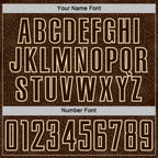 Custom Brown Cream Geometric Shape Sports Sublimation Soccer Uniform Jersey