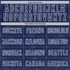 Custom Navy White Geometric Shape Sports Sublimation Soccer Uniform Jersey