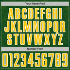 Custom Green Yellow-White Geometric Shape Sports Sublimation Soccer Uniform Jersey