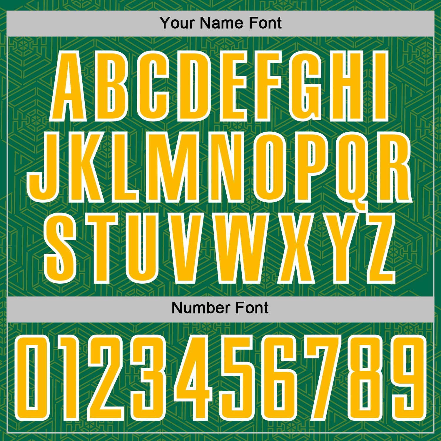 Custom Kelly Green Gold-White Geometric Shape Sports Sublimation Soccer Uniform Jersey
