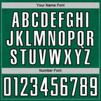 Custom Kelly Green White-Black Geometric Shape Sports Sublimation Soccer Uniform Jersey