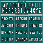 Custom Teal White-Black Geometric Shape Sports Sublimation Soccer Uniform Jersey