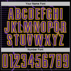 Custom Black Purple-Yellow Lightning Sports Sublimation Soccer Uniform Jersey