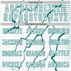 Custom White Teal Lightning Sports Sublimation Soccer Uniform Jersey