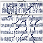 Custom White Navy Lightning Sports Sublimation Soccer Uniform Jersey