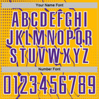 Custom Gold Purple-White Lightning Sports Sublimation Soccer Uniform Jersey