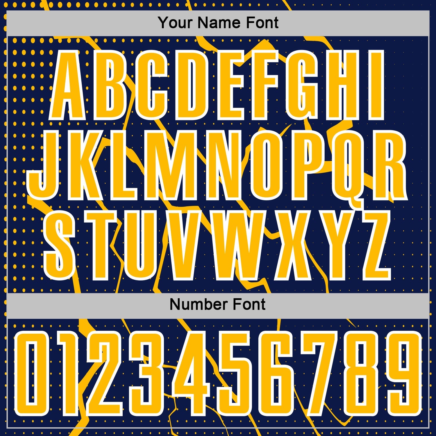 Custom Navy Gold-White Lightning Sports Sublimation Soccer Uniform Jersey