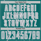 Custom Teal Gray-White Lightning Sports Sublimation Soccer Uniform Jersey