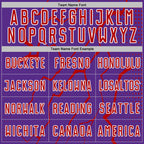 Custom Purple Red-White Lightning Sports Sublimation Soccer Uniform Jersey