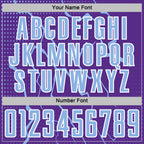 Custom Purple Light Blue-White Lightning Sports Sublimation Soccer Uniform Jersey