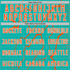 Custom Aqua Orange-White Lightning Sports Sublimation Soccer Uniform Jersey