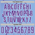 Custom Light Blue Purple-White Lightning Sports Sublimation Soccer Uniform Jersey