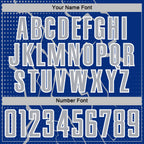 Custom Royal Gray-White Lightning Sports Sublimation Soccer Uniform Jersey