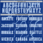 Custom Royal Light Blue-White Lightning Sports Sublimation Soccer Uniform Jersey