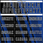 Custom Royal Black-White Lines Sports Sublimation Soccer Uniform Jersey