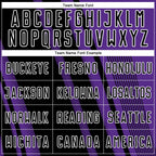 Custom Purple Black-White Lines Sports Sublimation Soccer Uniform Jersey