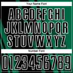 Custom Kelly Green Black-White Lines Sports Sublimation Soccer Uniform Jersey