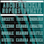 Custom Teal Black-White Lines Sports Sublimation Soccer Uniform Jersey