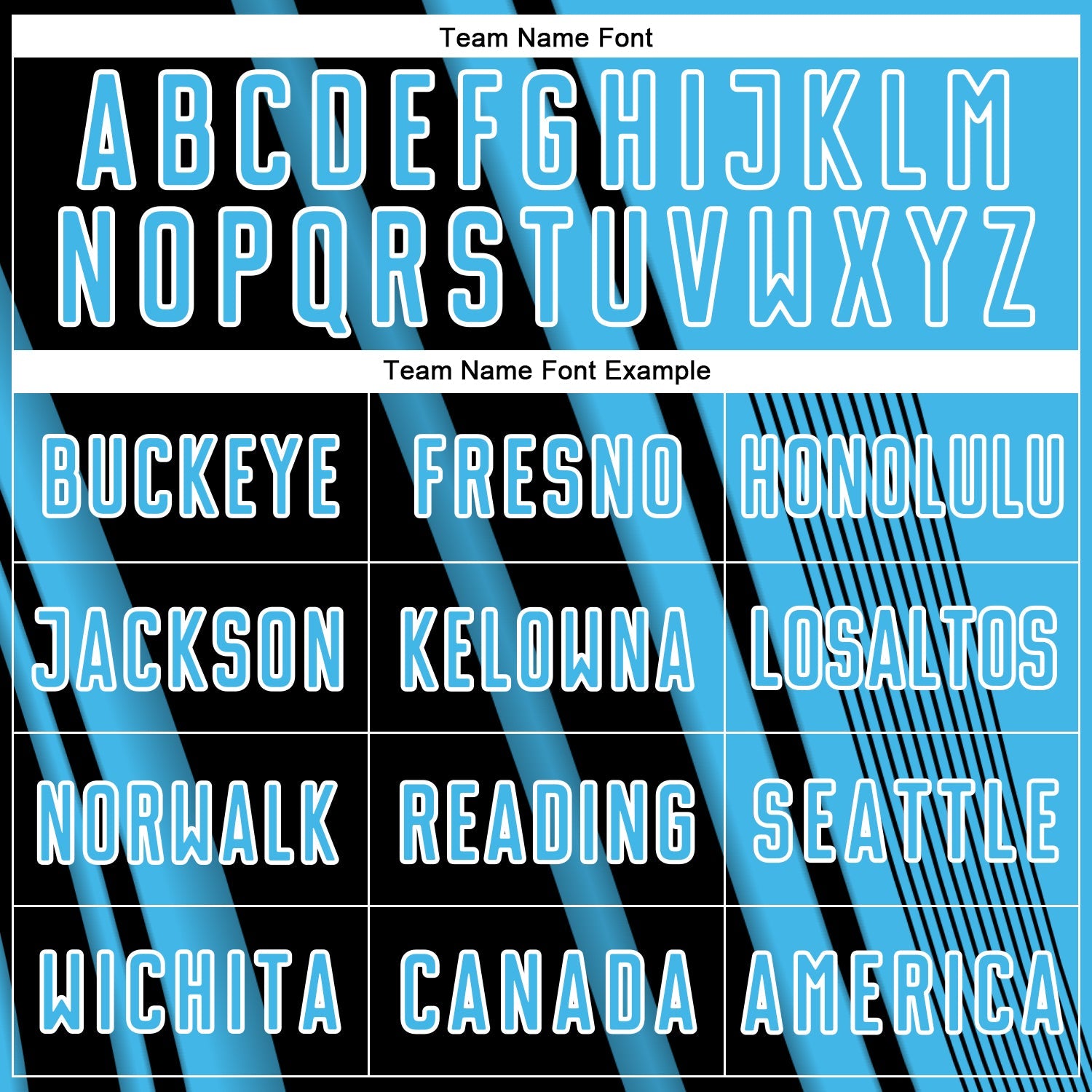 Custom Sky Blue Black-White Lines Sports Sublimation Soccer Uniform Jersey