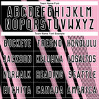 Custom Light Pink Black-White Lines Sports Sublimation Soccer Uniform Jersey