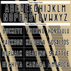 Custom Vegas Gold Black-White Lines Sports Sublimation Soccer Uniform Jersey