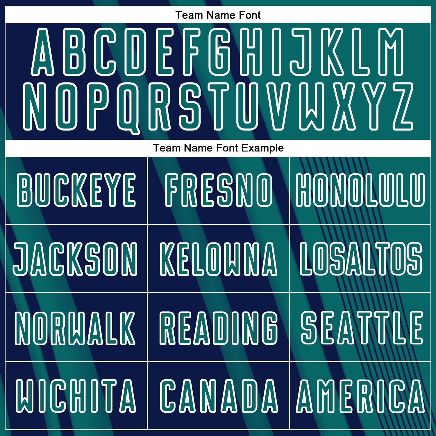 Custom Teal Navy-White Lines Sports Sublimation Soccer Uniform Jersey