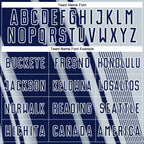 Custom Silver Navy-White Lines Sports Sublimation Soccer Uniform Jersey