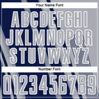 Custom Gray Navy-White Lines Sports Sublimation Soccer Uniform Jersey
