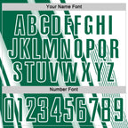 Custom White Kelly Green Lines Sports Sublimation Soccer Uniform Jersey