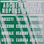 Custom Gray Kelly Green-White Lines Sports Sublimation Soccer Uniform Jersey