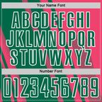 Custom Neon Pink Kelly Green-White Lines Sports Sublimation Soccer Uniform Jersey