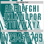 Custom White Teal Lines Sports Sublimation Soccer Uniform Jersey