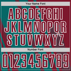 Custom Crimson Teal-White Lines Sports Sublimation Soccer Uniform Jersey