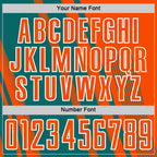 Custom Orange Teal-White Lines Sports Sublimation Soccer Uniform Jersey