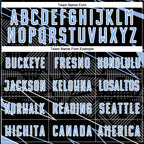 Custom Black Light Blue-White Lines Sports Sublimation Soccer Uniform Jersey