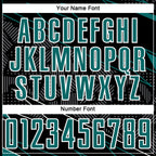 Custom Black Teal-White Lines Sports Sublimation Soccer Uniform Jersey