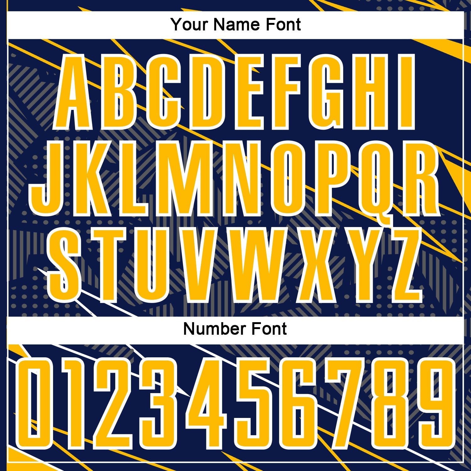 Custom Navy Gold-White Lines Sports Sublimation Soccer Uniform Jersey