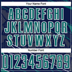 Custom Navy Teal-White Lines Sports Sublimation Soccer Uniform Jersey