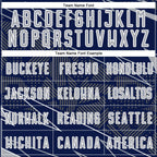 Custom Navy Gray-White Lines Sports Sublimation Soccer Uniform Jersey