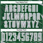 Custom Green Gray-White Lines Sports Sublimation Soccer Uniform Jersey