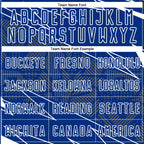 Custom Royal White Lines Sports Sublimation Soccer Uniform Jersey