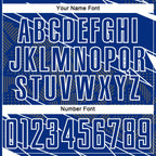 Custom Royal White Lines Sports Sublimation Soccer Uniform Jersey